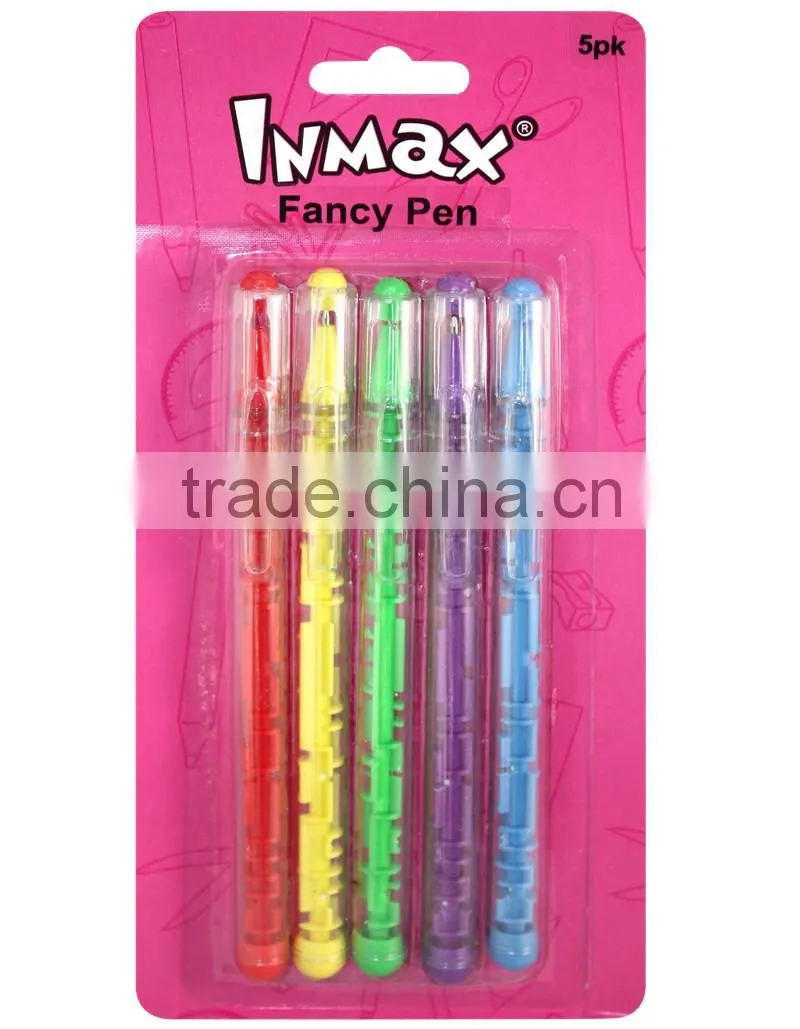 2016 hot selling maze pen/colorful maze plastic ball pen