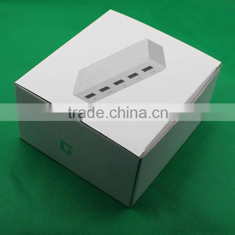 2015 hot new 6 ports usb intelligent Super fast flat mobile phone battery charger
