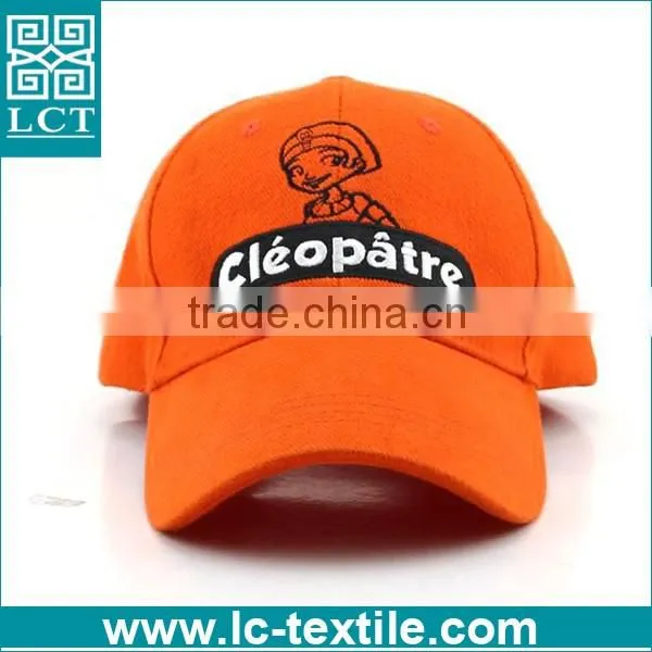 LCTN1890 patch embroidery orange 5 panel baby hat snapback cap