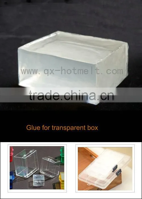 2014 good quality hot melt glue for Transparent Box