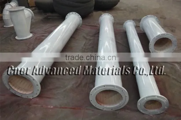 Alumina ceramic lined T-piece, ceramic lined pipe, alumina ceramic lined multipass