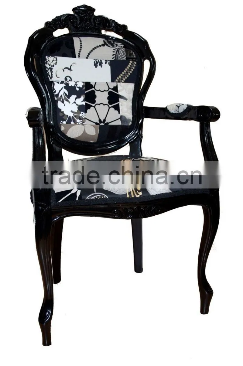 Factory price cheap antique solid wood hotel furniture louis chair wooden chair