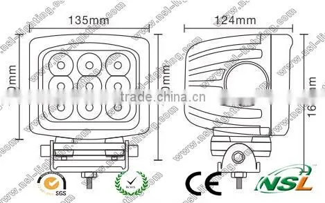 6" CREEE LED 6000 Lumen 60w Square Off Road Light Fog ATV truck rigid work BRIGHT