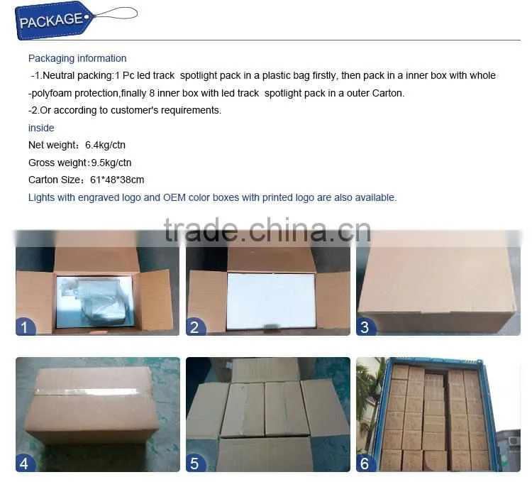 foshan factory Track lighting rail cob led housing
