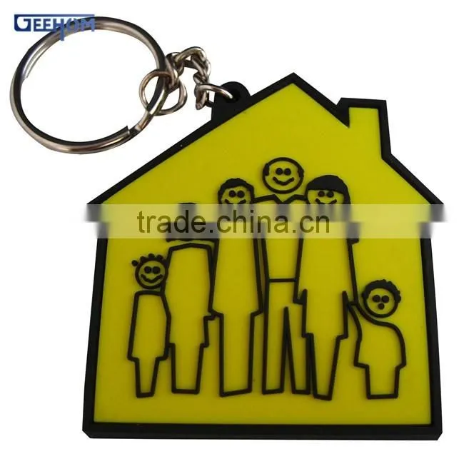 soft pvc promotional keychain with letters