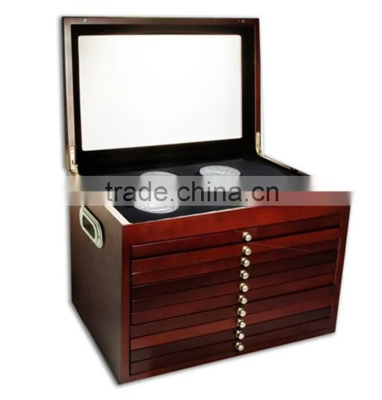 Wooden Coin Display Case