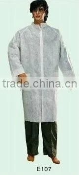 white surgical disposable gown