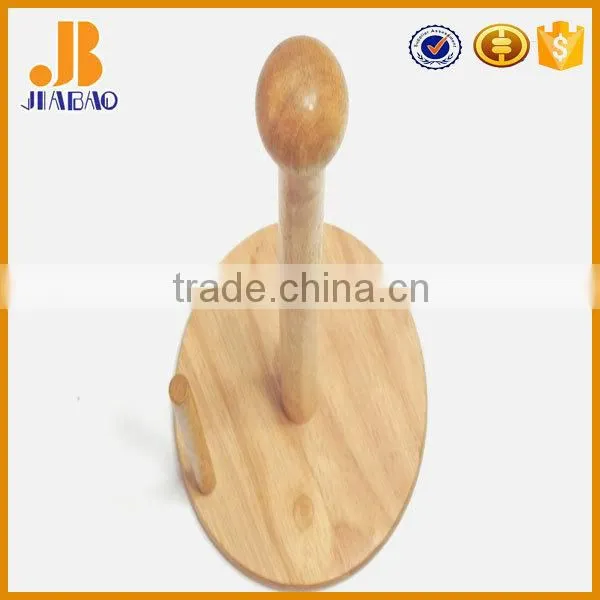 Wooden napkin holder with round bottom