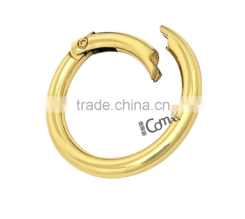 Metal Accessories For Handbag Circle Gold Metal Spring Buckle
