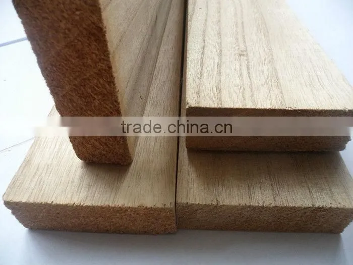 FSC paulownia strip rough veneer wood strip without knots&planed