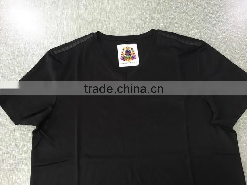 60%lyocell 40%cotton men's t-shirt with decoration