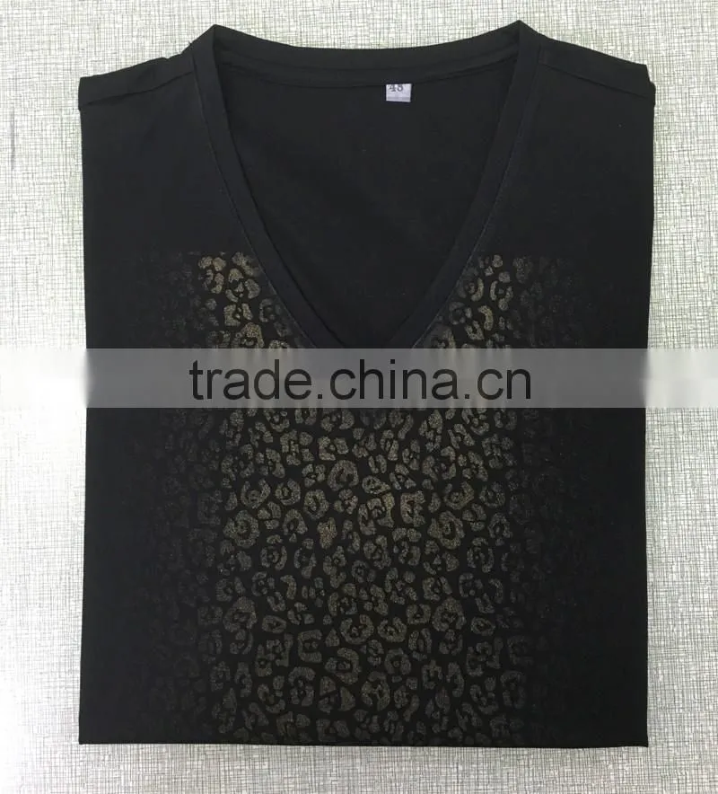 Mercerized cotton t-shirt printed jersey double mercerized cotton