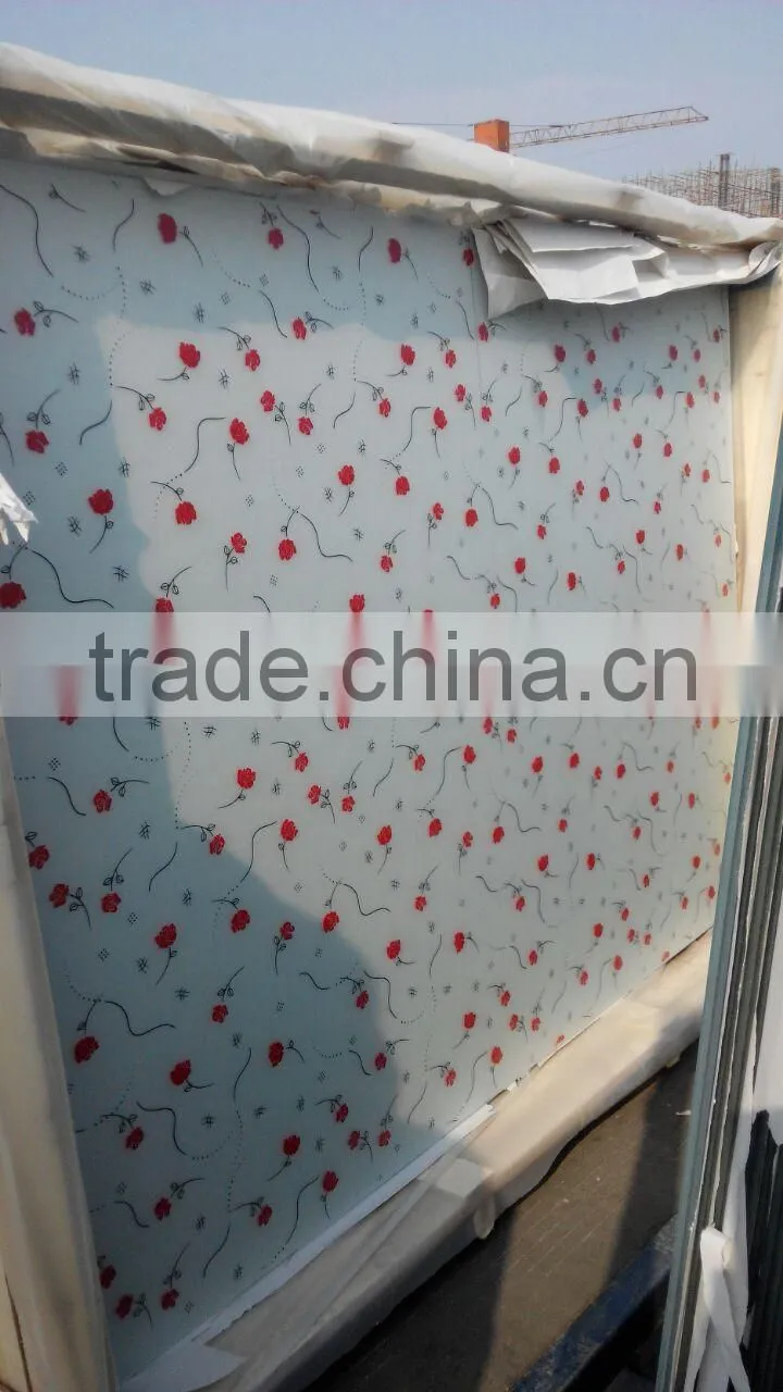 cheap design frosted silk-screen printing glass