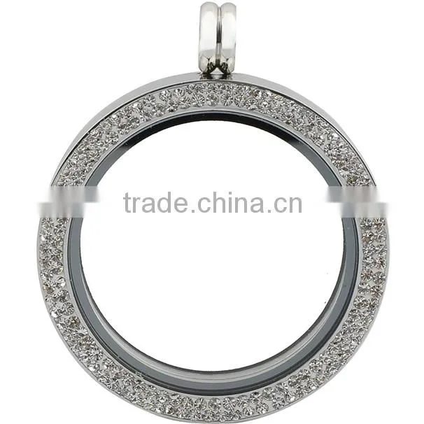 Stainless Steel Round Shape Floating Locket Charm