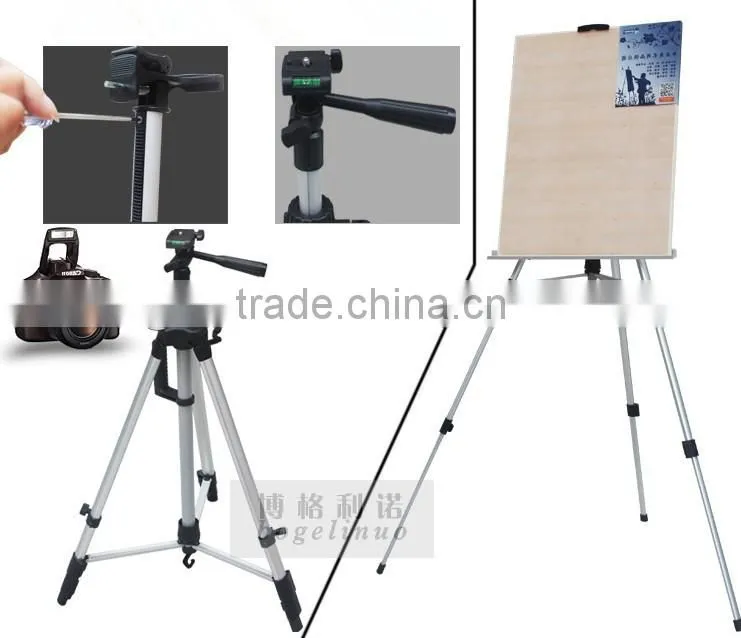 in stock 61.5-170cm double use as painting easel and camera tripod easel stand