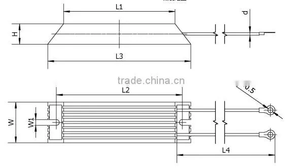 3R 47 Ohm Trapezium Aluminum Housed Wire Wound Foil Resistors