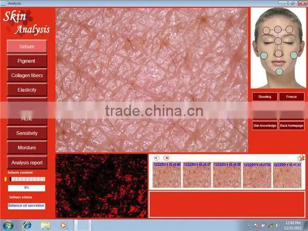 Salon and Home Skin Analyser 3D Facial Skin Analyzer Machine