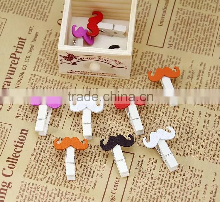 christmas small craft wooden photo clip, promotional wooden clips for wholesale