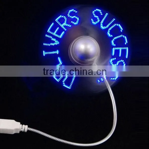 self programmable led message usb fan