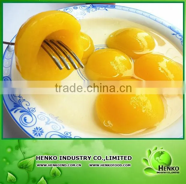 2014 crop Canned fruit yellow peach in syrup