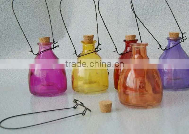 beautiful colored glass wasp catcher