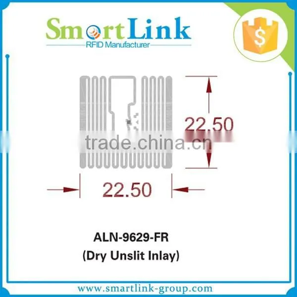 Alien 9629 22.5*22.5mm antenna size, small UHF RFID Adhesive inlay Tag, RFID Label UHF square for logistic and supply chain