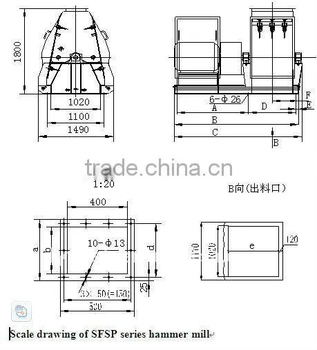 SFSP56*36 rice husk hammer mill