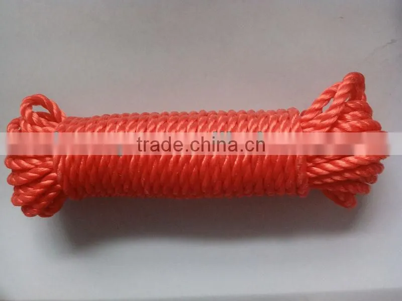 PE/PP 3-strand rope/pp twist rope