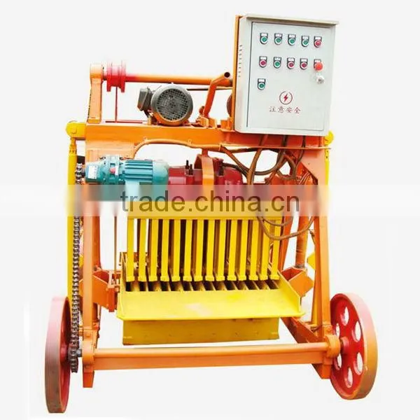 QMJ 4-45 mobile CHB block machine in Philippines / QMJ4-45 concrete hollow brick making machine for sale in Philippines
