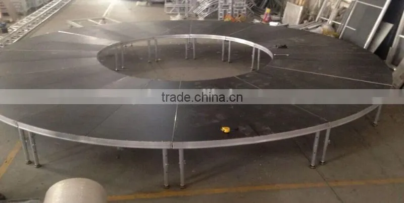 2016 best sale Circle Aluminum Glass Stage Transparent Stage