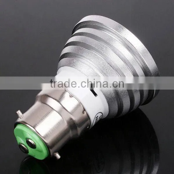 4W B22 LED RGB Light Colorful Bulb Lamp + Remote Control 2 Million Colors