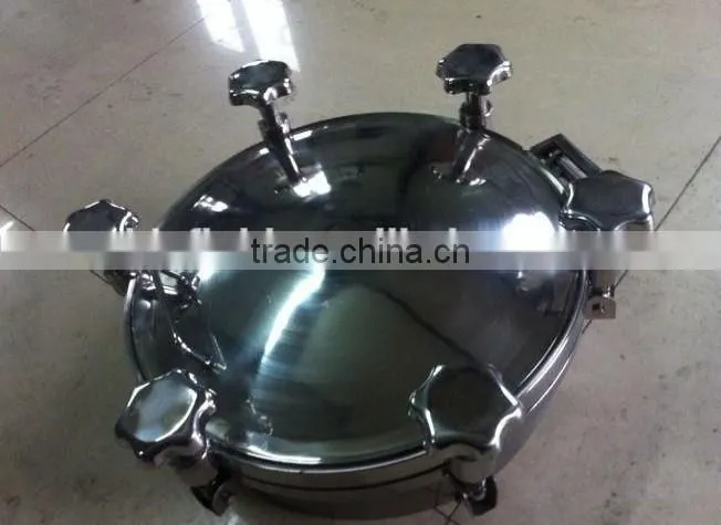 Stainless steel oval flange quick open manhole