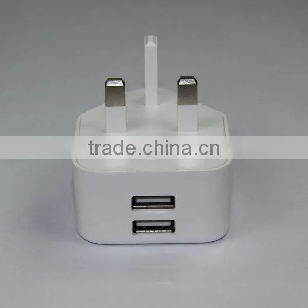 Universal 5V 2A Dual 2 USB Travel Home Wall Charger AC Power UK Plug for smart phone mobile phone tablet pc usb charger 2 port