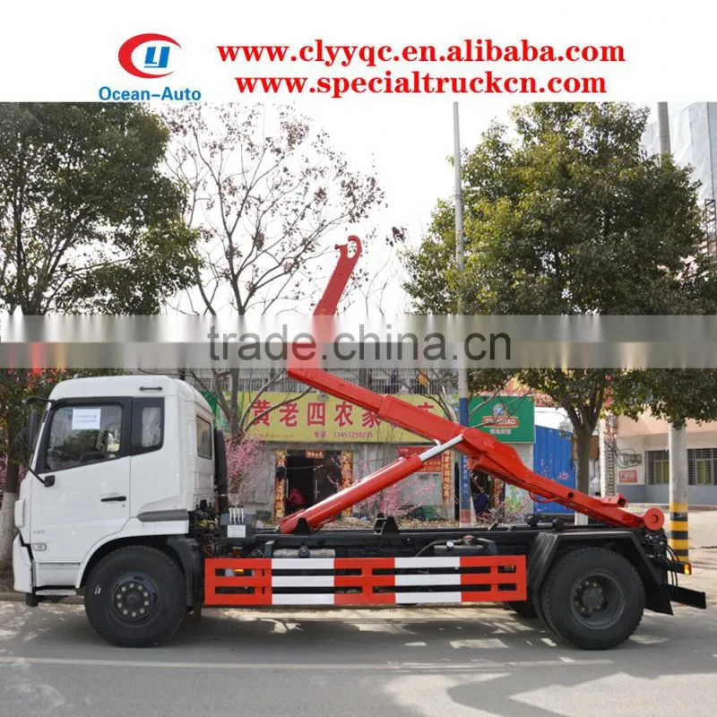 Dongfeng kingrun 10m3 hydraulic lifter garbage truck for sale