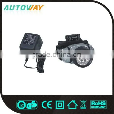 multi-function battery powered led plastic headlight