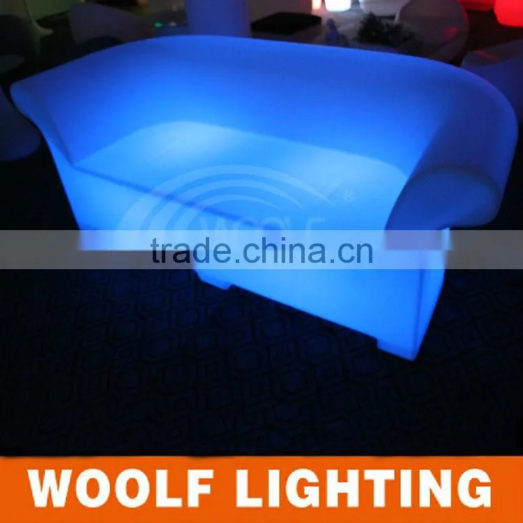 Fashionable Sofa Set Plastic Color LED Lounge Furniture