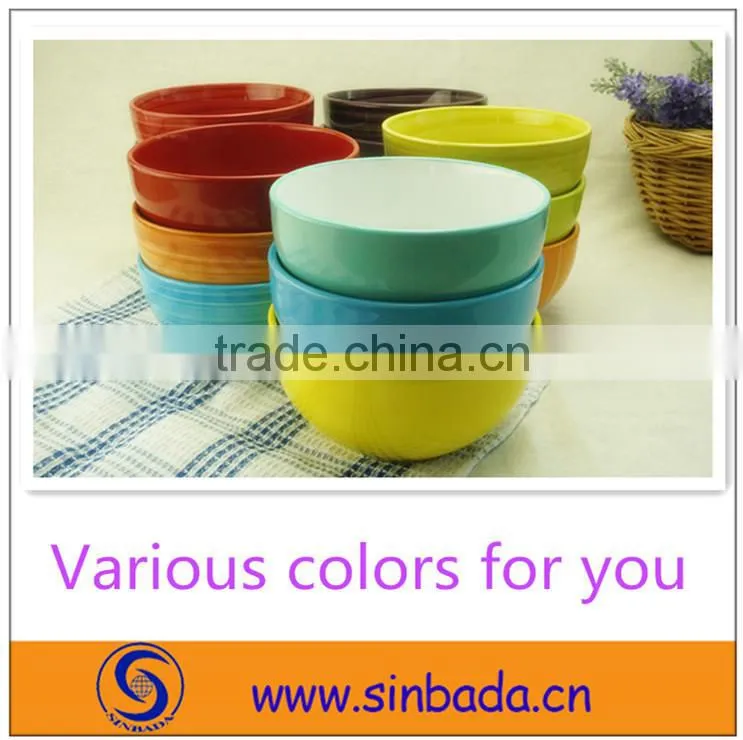Wholesale ceramic soup bowl with color