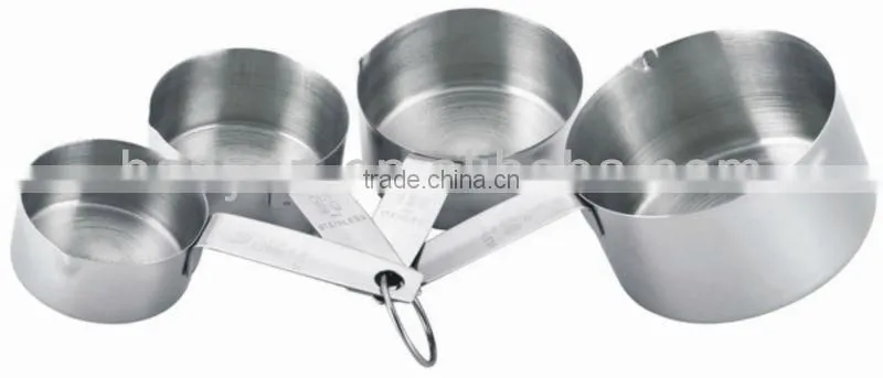staniless steel 4pcs measuring cup, measuring spoon