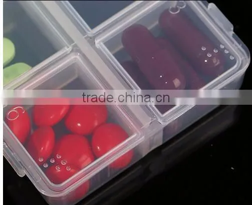 cy275 Mini Portable Clear Empty Braille 6 Cells Pill Medicine Drug Storage Case Box