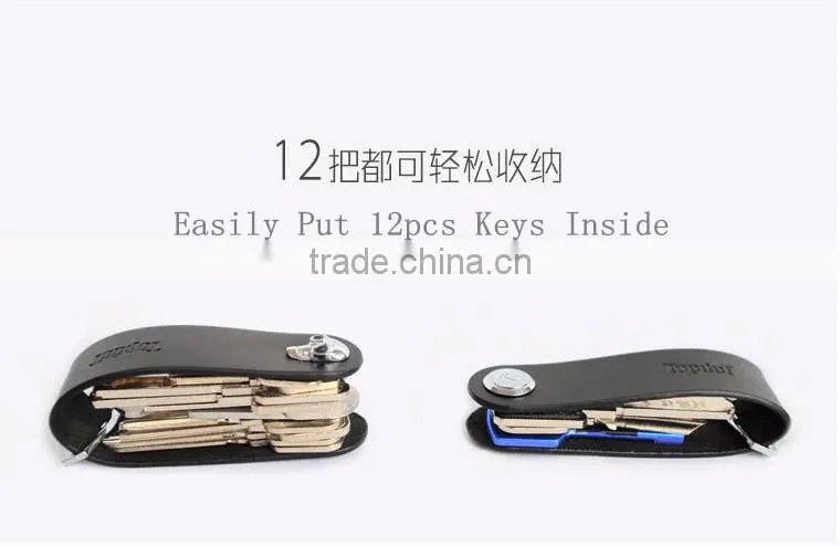 Multifunctional storage keychain with Skeleton Screws and high quality leather