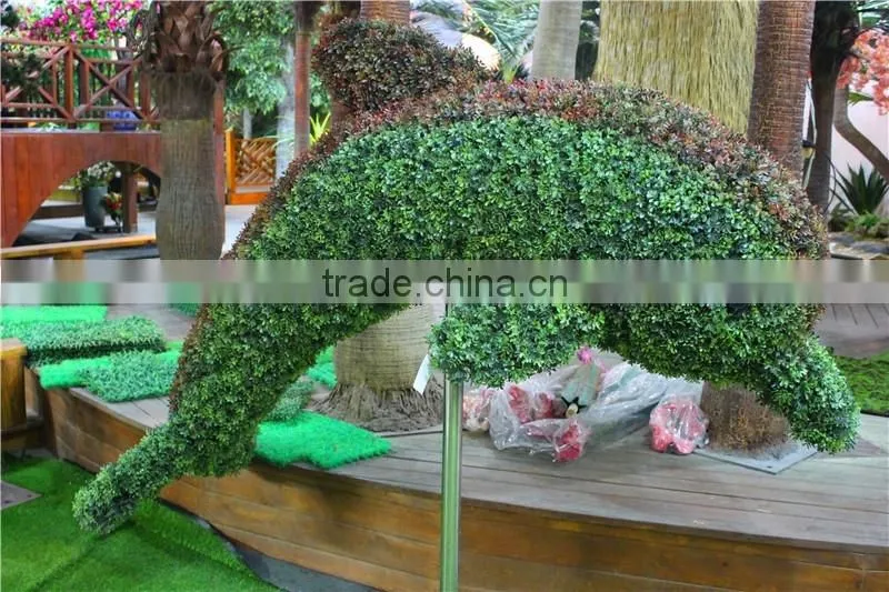 grass statue amusement park ornament garden decor dolphin grass sculpture