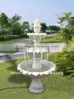 New design fiberglass 61 inches water fountain garden ornament