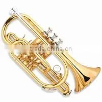 Bb key piston valve gold lacquer baritone