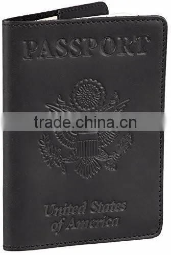 Genuine leather Tianhooo Leather Passport Cover & Holder for Men Women Passport Case
