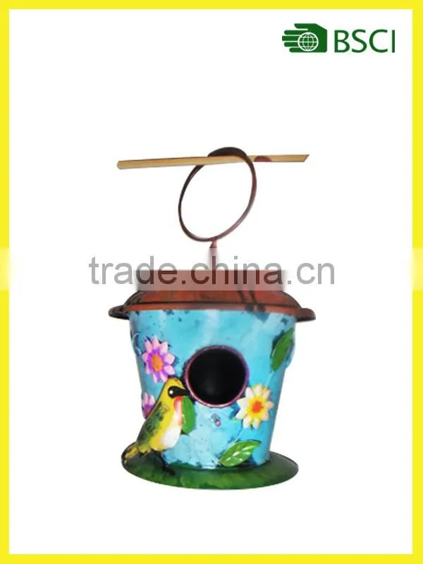 Nice wild metal bird house for garden decoration