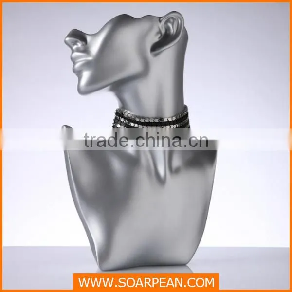 Customized Jewellery Display Fiberglass Mannequin Head