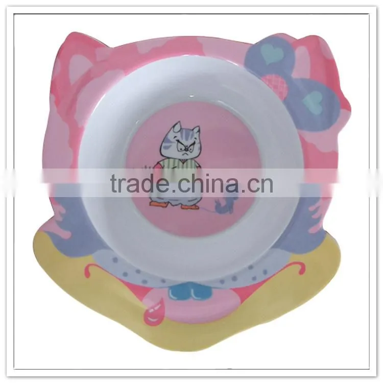 Irregular baby food grade melamac children party decorative bowl