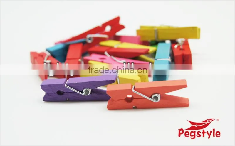 4.8cm Colored wooden peg art craft Cloth Clip