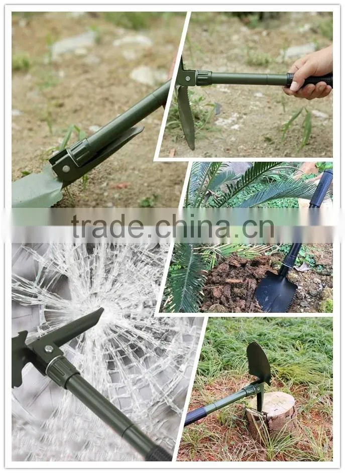 folding shovel spade military army multi function outdoor survival camping portable utility garden tool