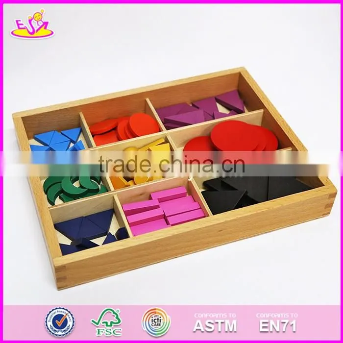 2017 New design educational blocks wooden montessori toddler materials W12F016